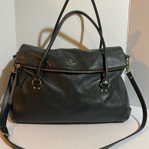kate spade Handbags - Kate spade black leather X large satchel handbag